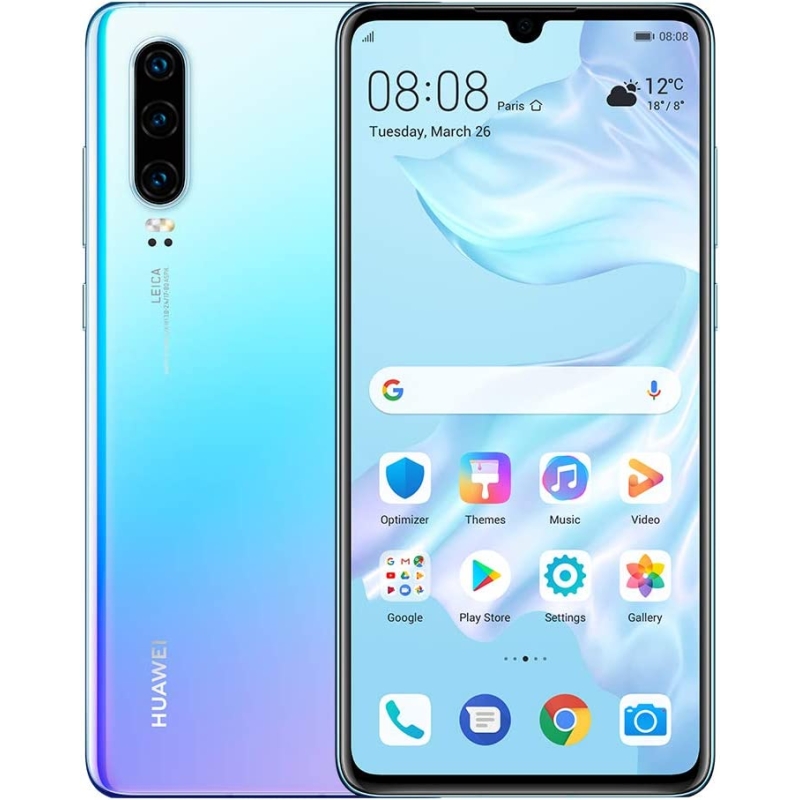 Huawei P30 128GB+6GB RAM (ELE-L29) 6.1" LTE Factory Unlocked GSM Smartphone (International Version) - Breathing Crystal